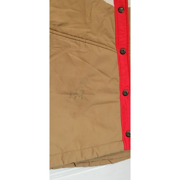 Kavu Insulated Puffer Vest Men’s Sz XL Red Cream Tan Blue - Picture 6 of 8